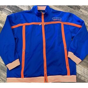 Marithe Francois Girbaud Full Zip Track Jacket Activewear 90's Blue Orange 3XL